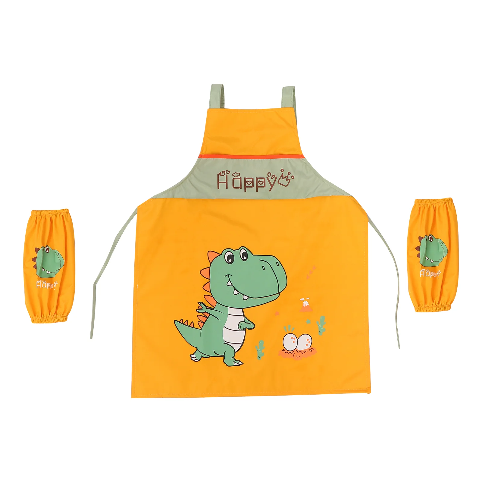 

Kids Aprons Oversleeve Pinafore Apron Kids Apron Set Toddler Apron Cartoon Dinosaur Apron Multifunction Animal Print Apron