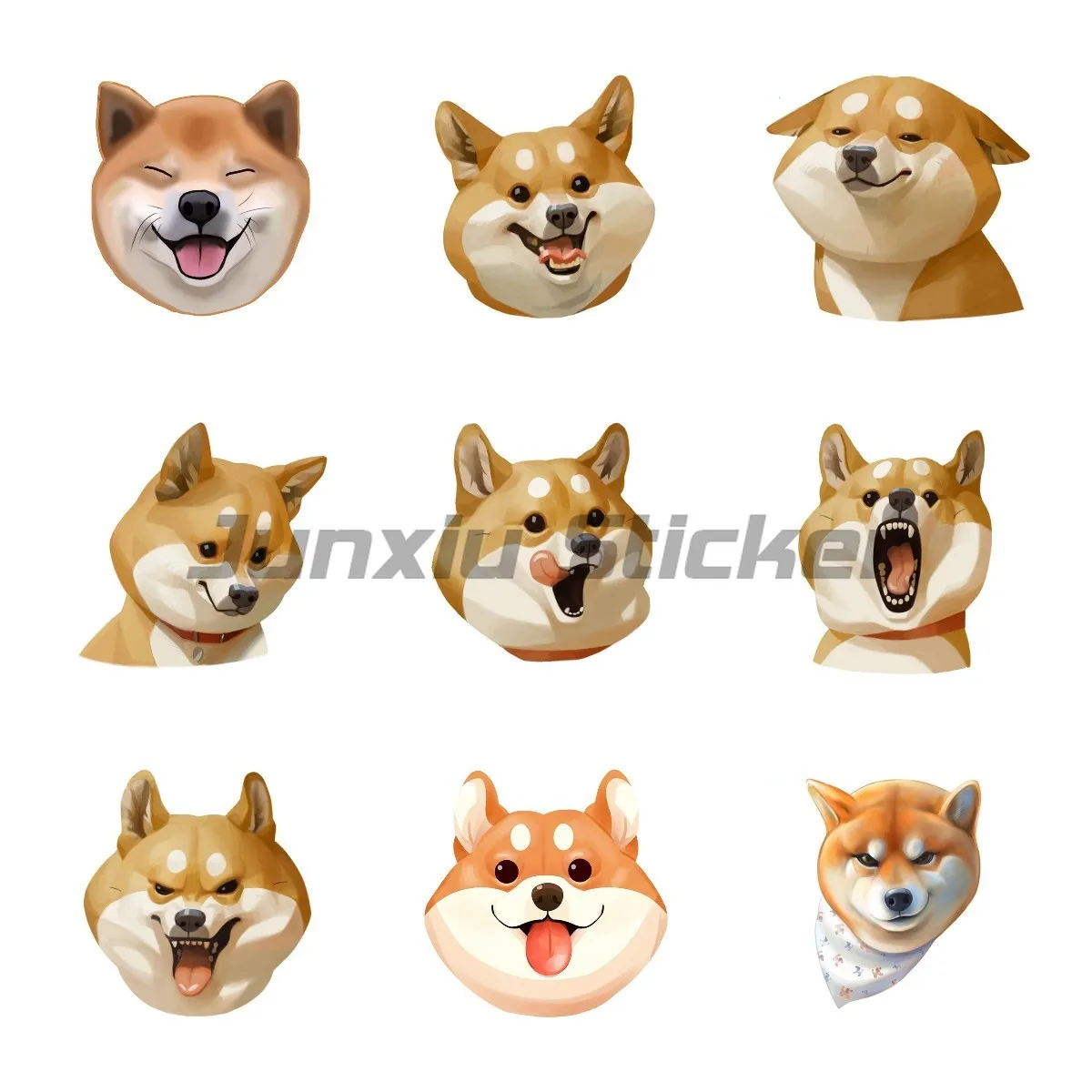 

3D Dog Shiba Inu Car Sticker DIY Waterproof JDM Decal Personality Decal for Auto Motocross Racing Laptop