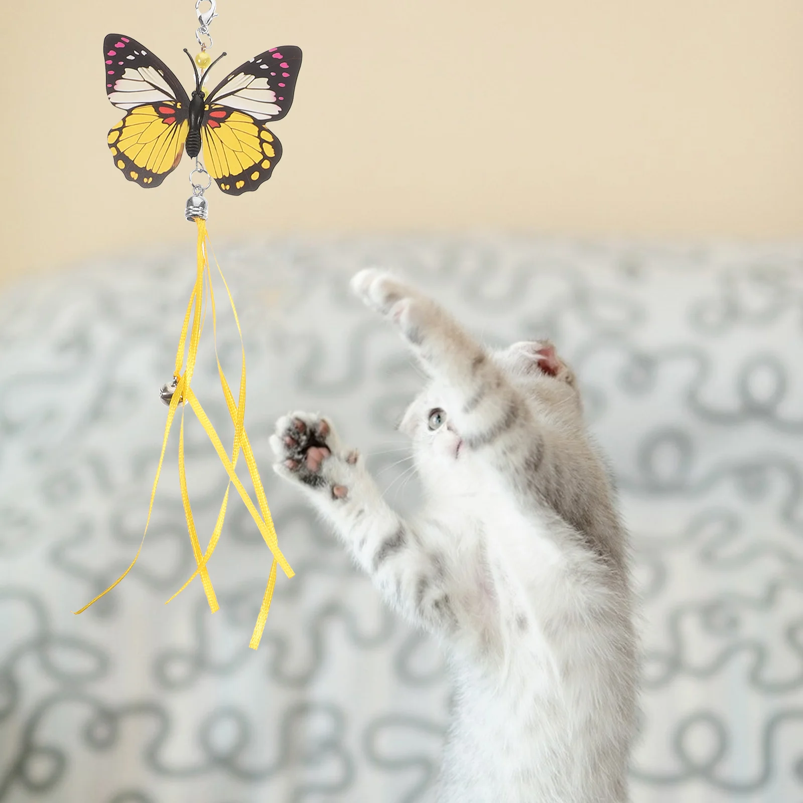 

3 Pcs Ladybug Toy Replacement Head Cat Teaser Hanging Wand Toys Teasing Stick Plaything Kitten Heads