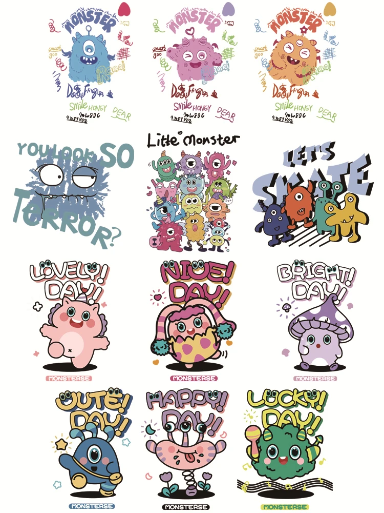 Патчи Monsters Inc для одежды термонаклейки шитья своими руками детей переноса утюга