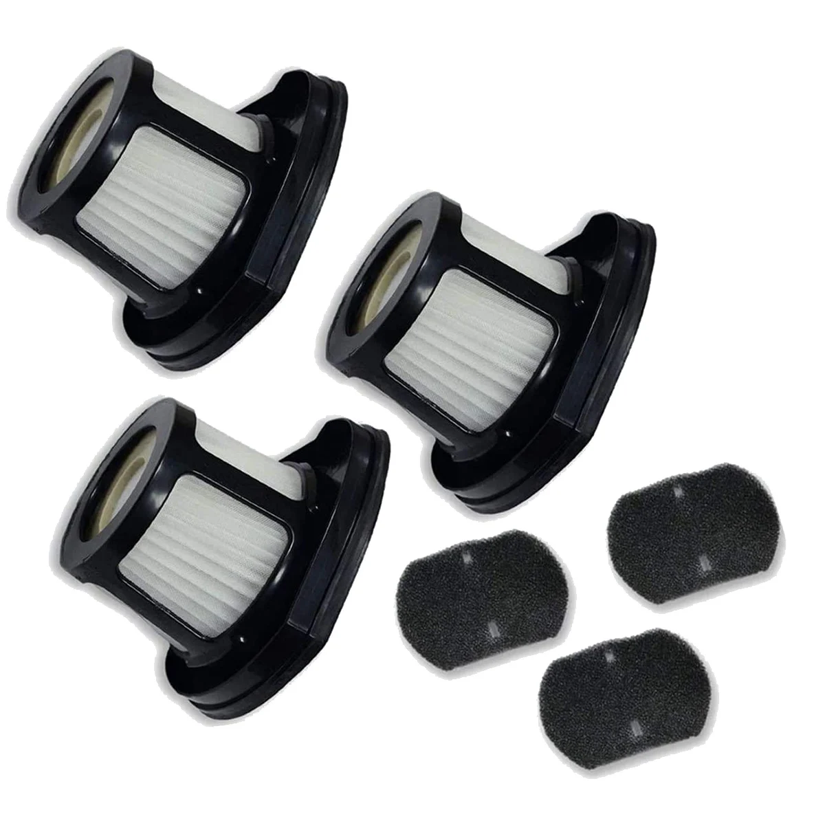 

3 Pack Filters for Bissell 2390 2390A 2389 Pet Hair Eraser Cordless Pet Hand Vacuums Part 614212 1614203 1614204