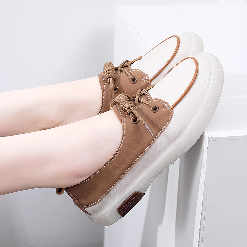 

Women Sneakers Genuine Leather Running Shoes Slip On Breathable Walking Shoes Leisure Outdoor Women Shoes Zapatillas De Deporte