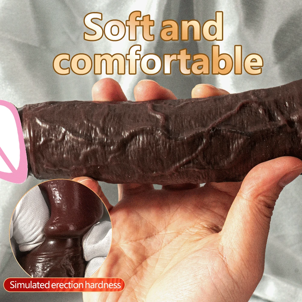 Черный фаллоимитатор инструмент для женщин игрушки взрослых огромные женские