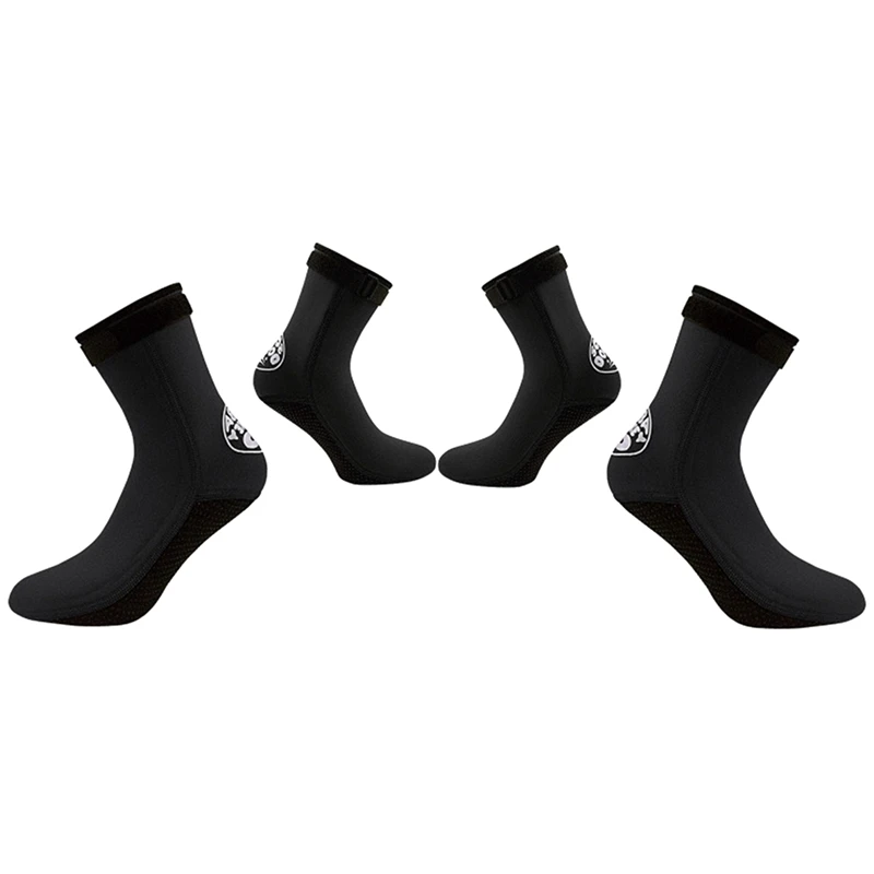 

2 Pair Scuba Donkey Neoprene Diving Socks Boots Water Shoes Non-Slip Beach Boots Wetsuit Shoes For Men Women Black S/L
