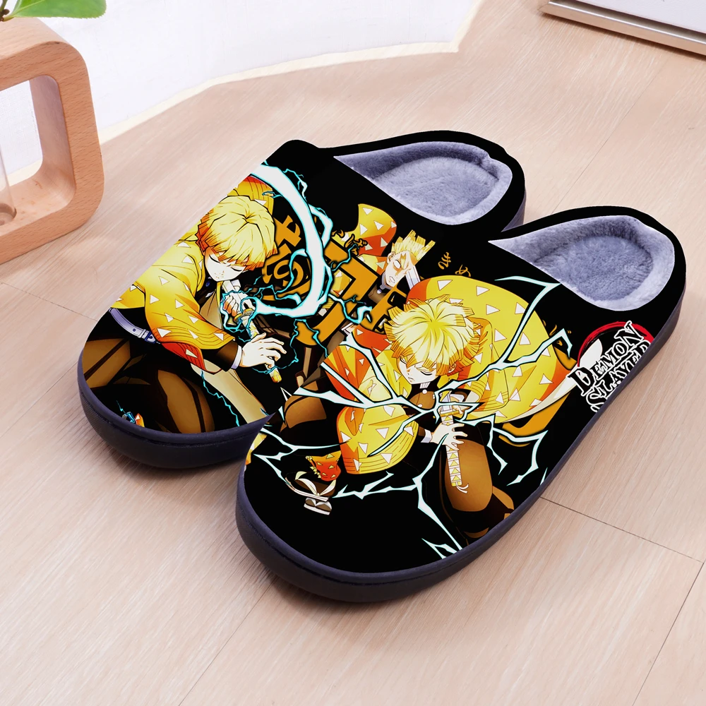 Зимние теплые тапочки аниме рассекающий демонов камадо незуко мультяшная обувь