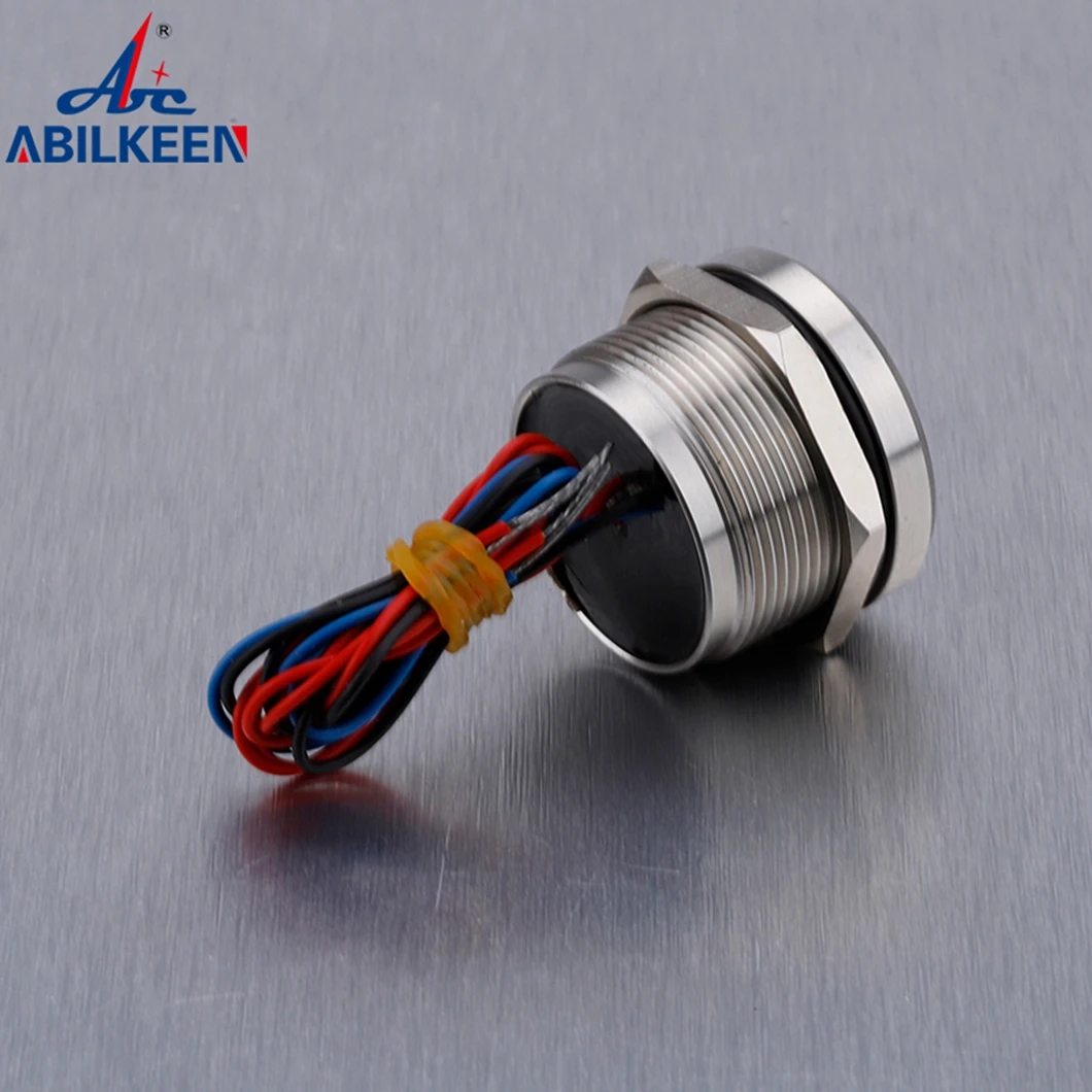 ABILKEEN 30 мм 1НО водонепроницаемый пьезоэлектрический переключатель с плоской