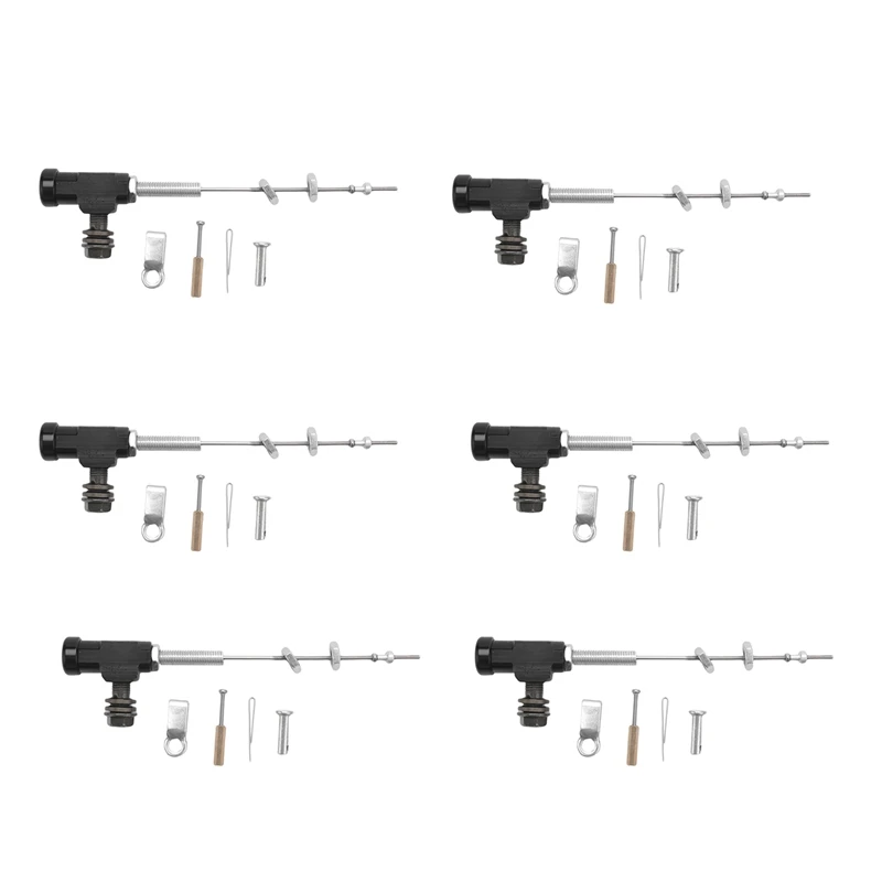 

6X Motorcycle Hydraulic Clutch Master Cylinder Rod Brake Pump M10X1.25Mm Aluminum Black