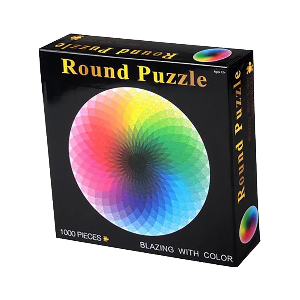 

1Pc Round Puzzle Jigsaw Puzzle Educational Puzzle Colorful Jigsaw for School