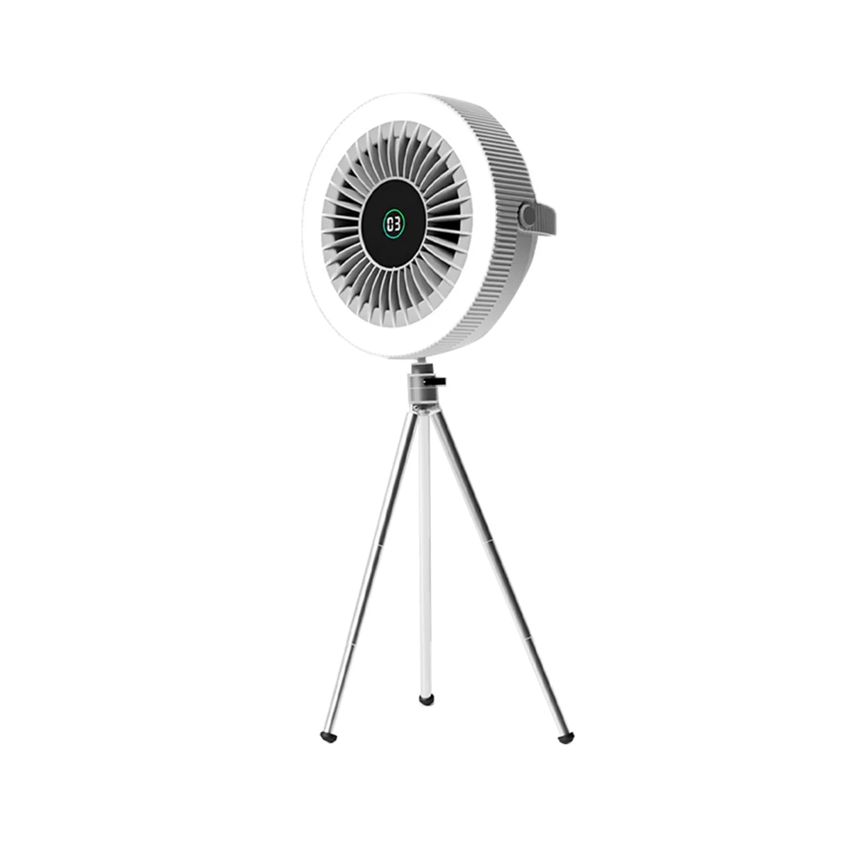 

4000MAh Camping Tripod Fan Light USB Rechargeable Mini Fan Multi-Function Digital Display Portable Outdoor Ceiling Fan