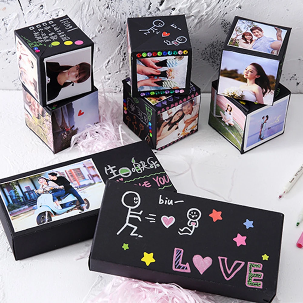 

New Creative DIY Gift Creative Box Bouncing Toy Box Explosion Valentine Birthday Gift Anniversary Scrapbook Fools Day Gift
