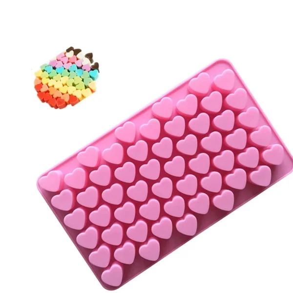 

Delysia King New Silicone 55 Heart-shaped Cake Chocolate Soap Mold Tray Biscuit Baking Mold