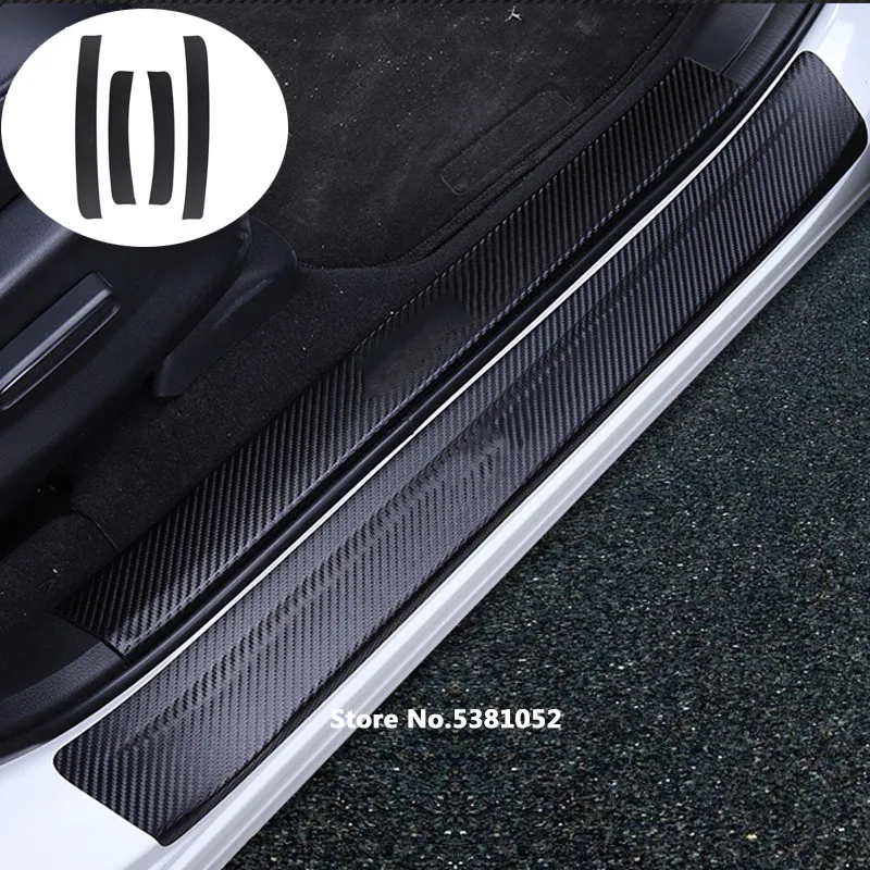 

Carbon Fiber Leather Door Sill Sticker for Honda Civic 10th 9th 8th Gen Accessories Welcome Pedal Pedals Cover Threshold Strip