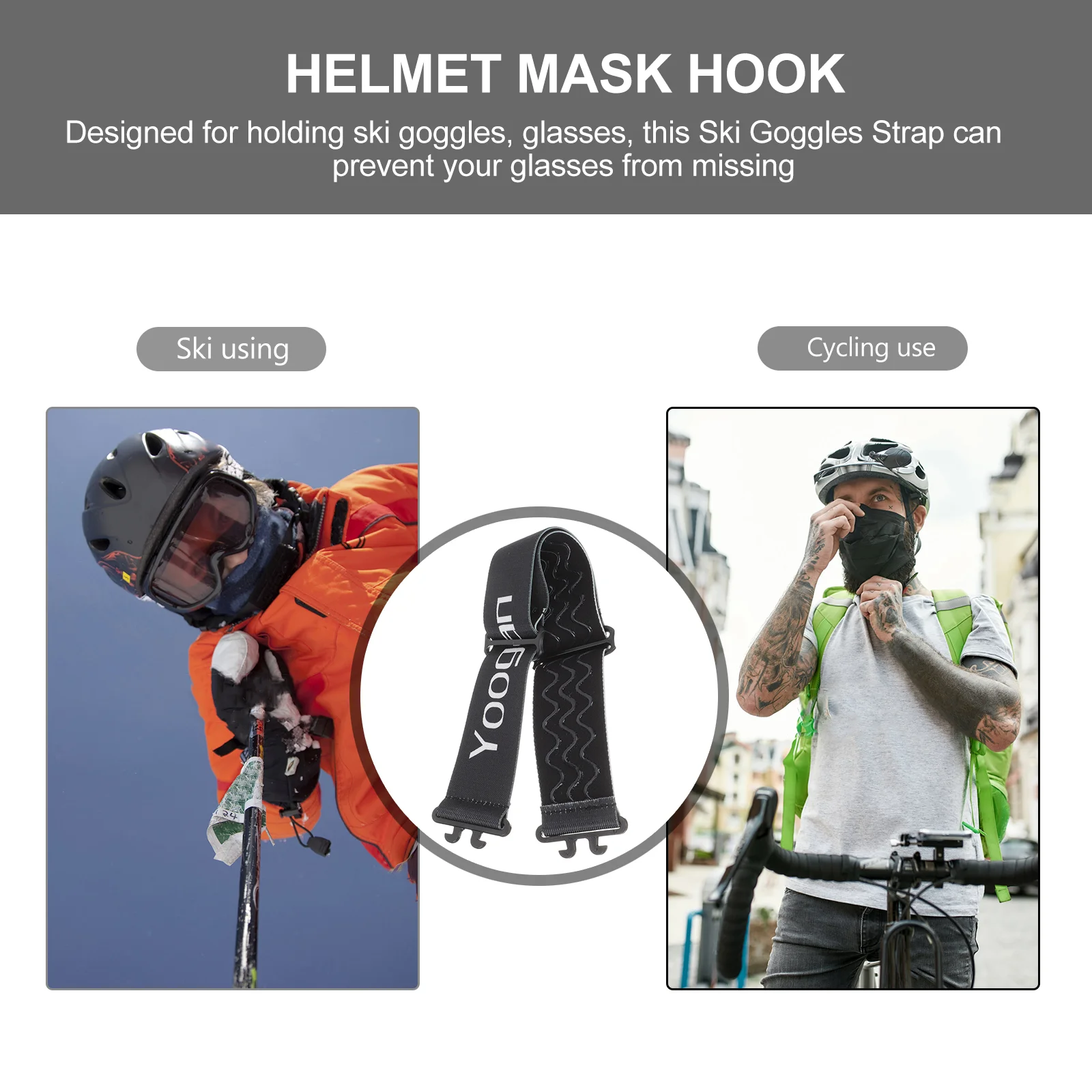 Лыжные очки с ремешком для плавания сменные спортивные регулируемые снежные