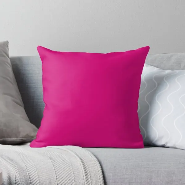 

Hot Pink Fuchsia Solid Color Decor Printing Throw Pillow Cover Home Office Cushion Case Hotel Waist Fashion Pillows not include