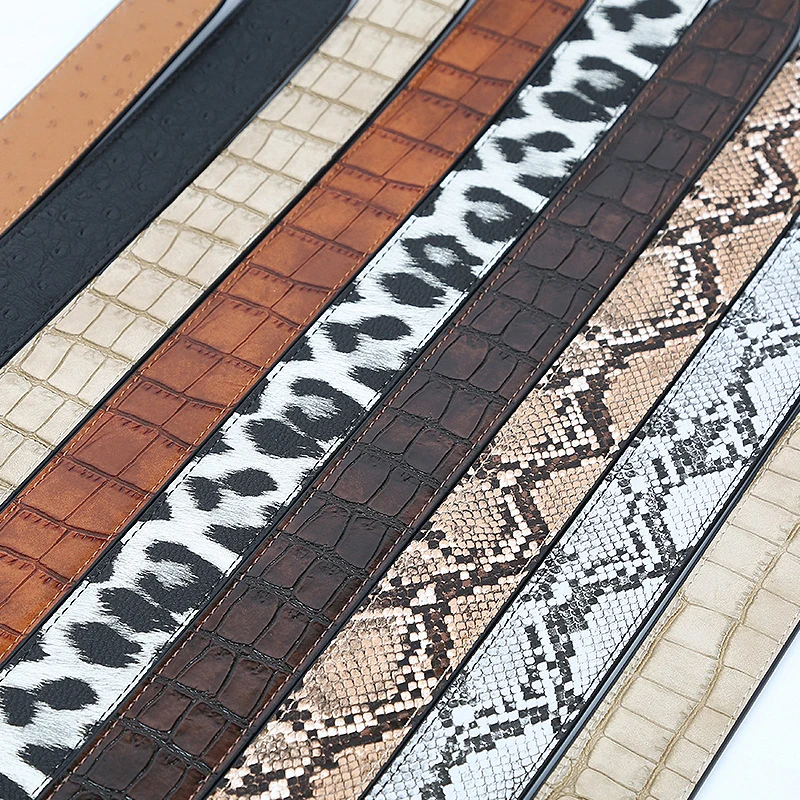 New PU Leather Replaceable Crossbody Bags Straps Print Straps Adjustable Shoulder Bag Belts Women Bag Accessories Bag Handles