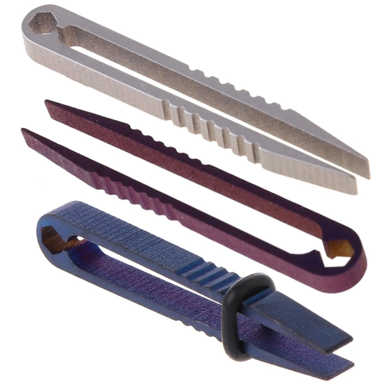 

Титановый нцет TC4 Ti EDC зубчатый зажим захват зажим быстрое многоцелевой зажим для путешествий мини-инструмент для кемпинга походов на откры...