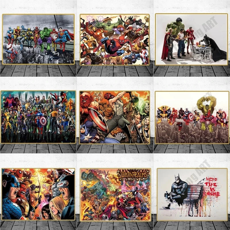 Настенная картина Marvel искусство супергерой домашний декор забавная Печать на