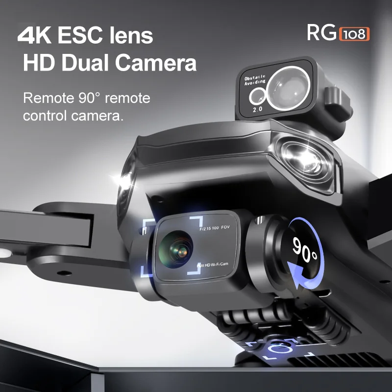 2022 RG108 MAX GPS Дрон 8K RC Квадрокоптер с двойной HD-камерой 5G FPV для аэрофотосъемки