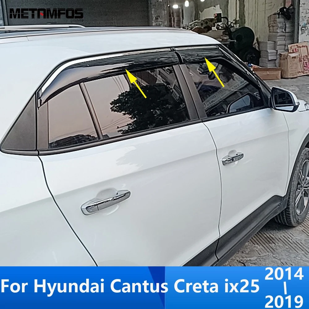 

Window Visor For Hyundai Cantus Creta ix25 2014-2018 2019 Wind Deflector Vent Sun Shade Rain Shield Awning Shelter Accessories
