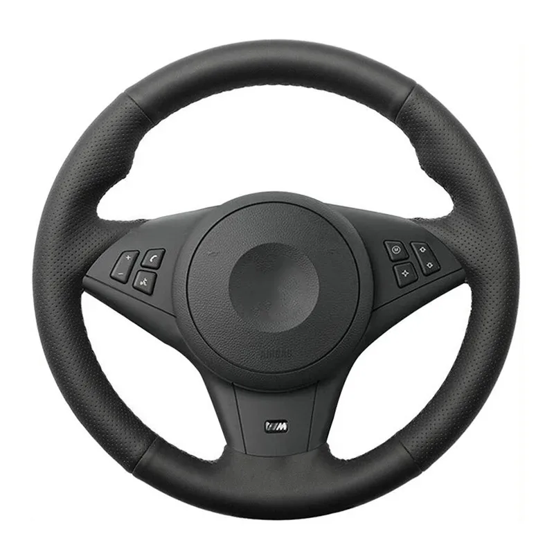 

Car Steering Wheel Cover Non-Slip Black Microfiber Leather Braid For BMW E60 E63 E64 M5 2005 2007 2008 M6 2007 Car Accessories