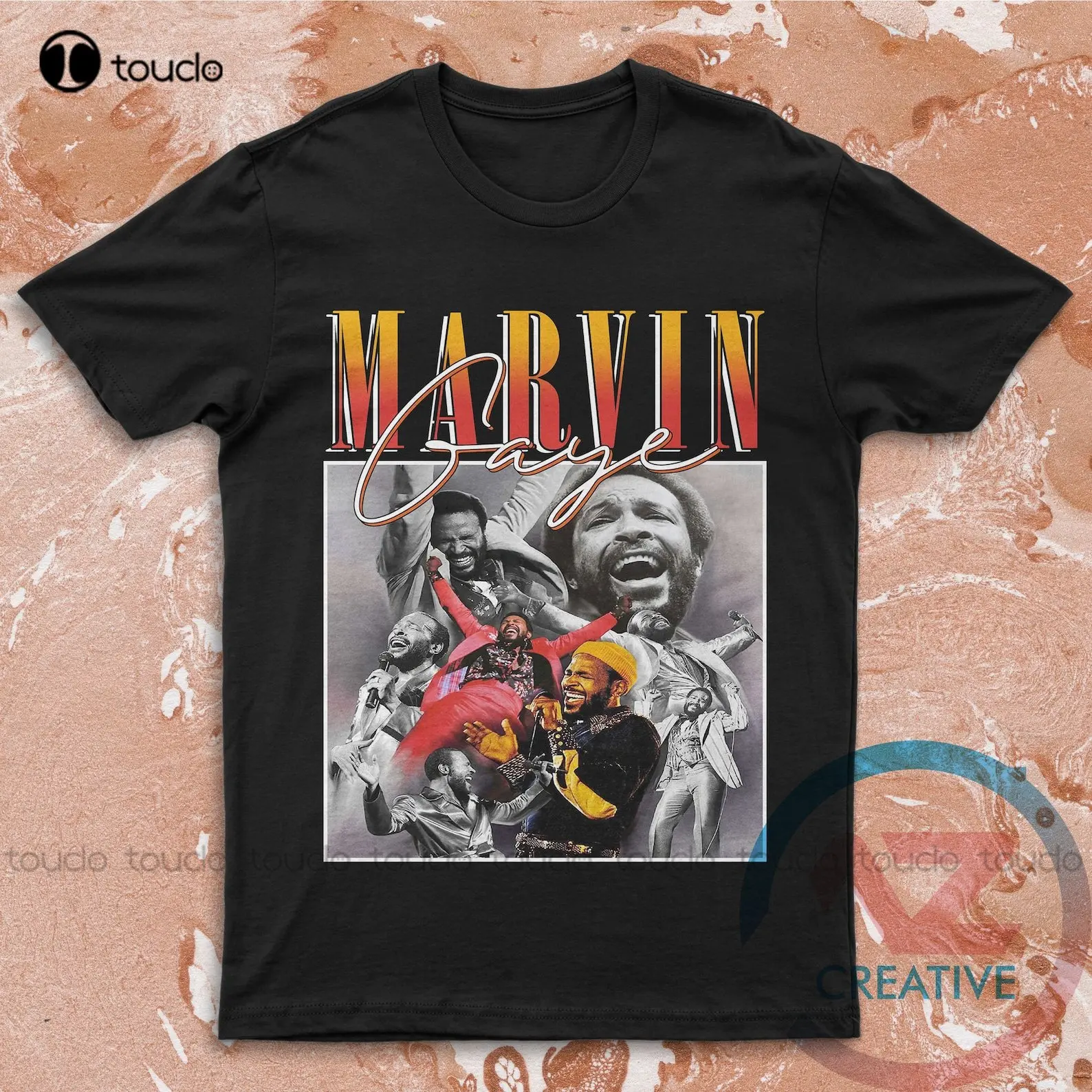 

Винтажная футболка с надписью Marvin Gaye, в стиле 90-х