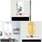 наклейки на стену зеркало настенное Зеркальная настенная наклейка, овальная прямоугольная самоклеящаяся комнатная декоративная наклейка, художественный Декор для ванной, настенные современные декоративные наклейки