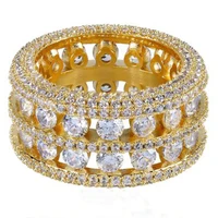 mifeiya luxury round zircon wedding rings ladies black color double crystal paved trendy titanium finger rings for women