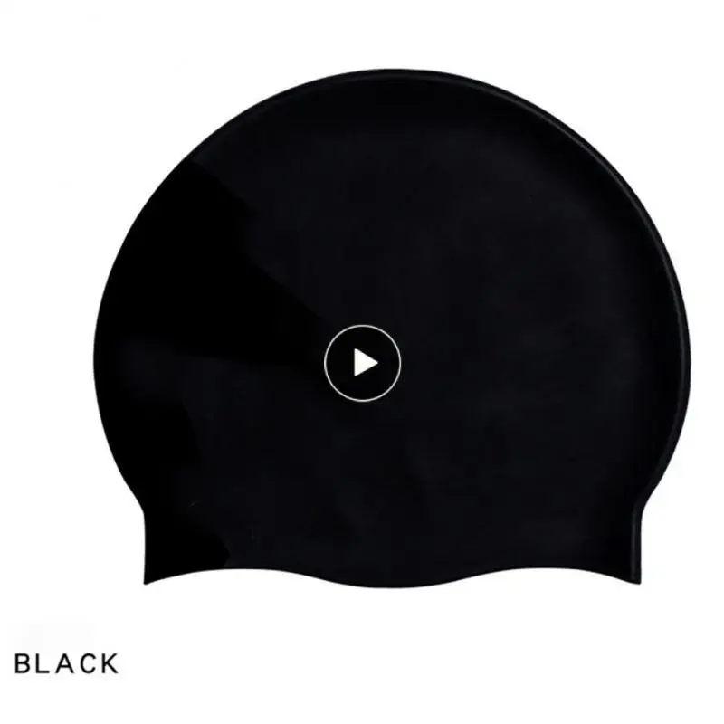 

Comfortable Swim Pool Cap Ear Protectors Professionally Waterproof Adult Swimming Cap Adult Men's Ladies Swimming Cap Silicone