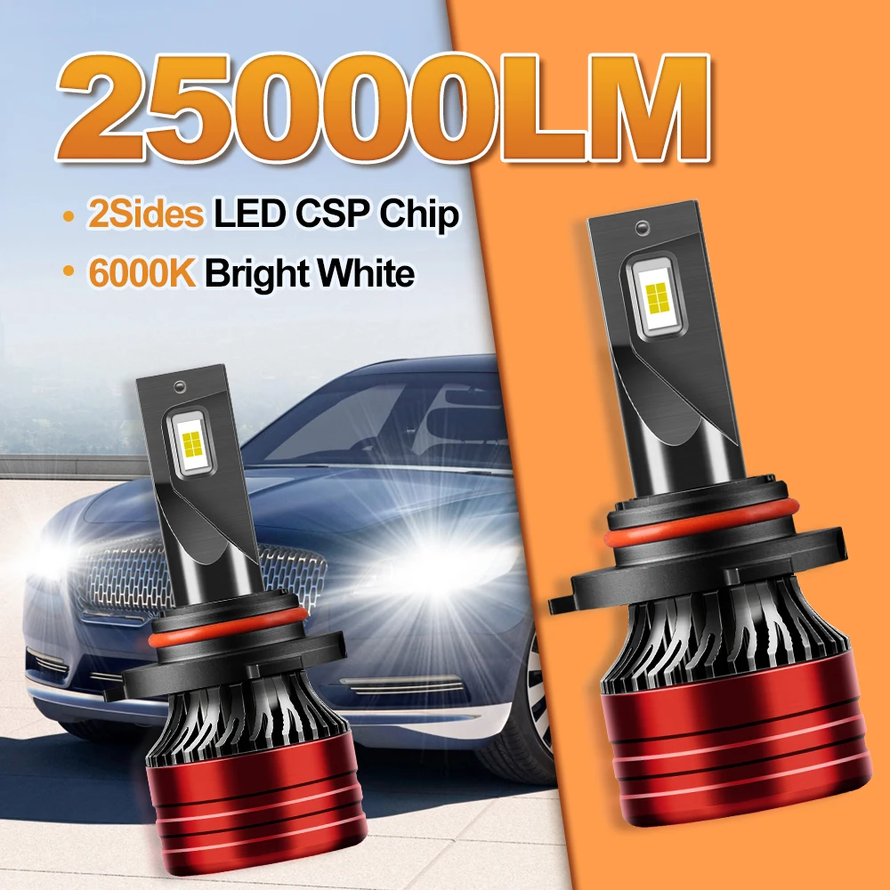 

120W H7 Canbus LED Car Headlight Bulbs H1 H4 H8 H9 H11 H13 9005 9006 880 LED Lights 25000LM Auto Headlamps 12V Turbo Fog Lamp