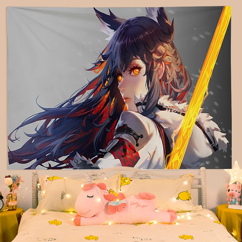 

Aesthetic Room Decor Arknights Wall Hanging Tapestry Art Bedroom Decoration Decorative Outdoor Tapestries Home Headboards 3d