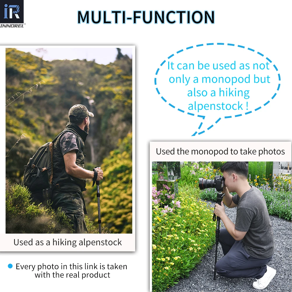 5-секционный Профессиональный дорожный монопод RM285C/RM325C из углеродного волокна