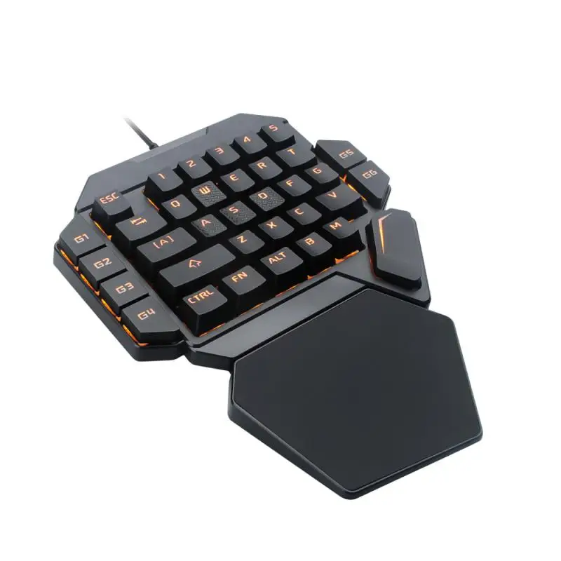 

Red Thunder One-Handed Mechanical Keyboard RGB Backlit 35 Keys Portable Mini Keyboard Work for , One,Laptop,PC Game