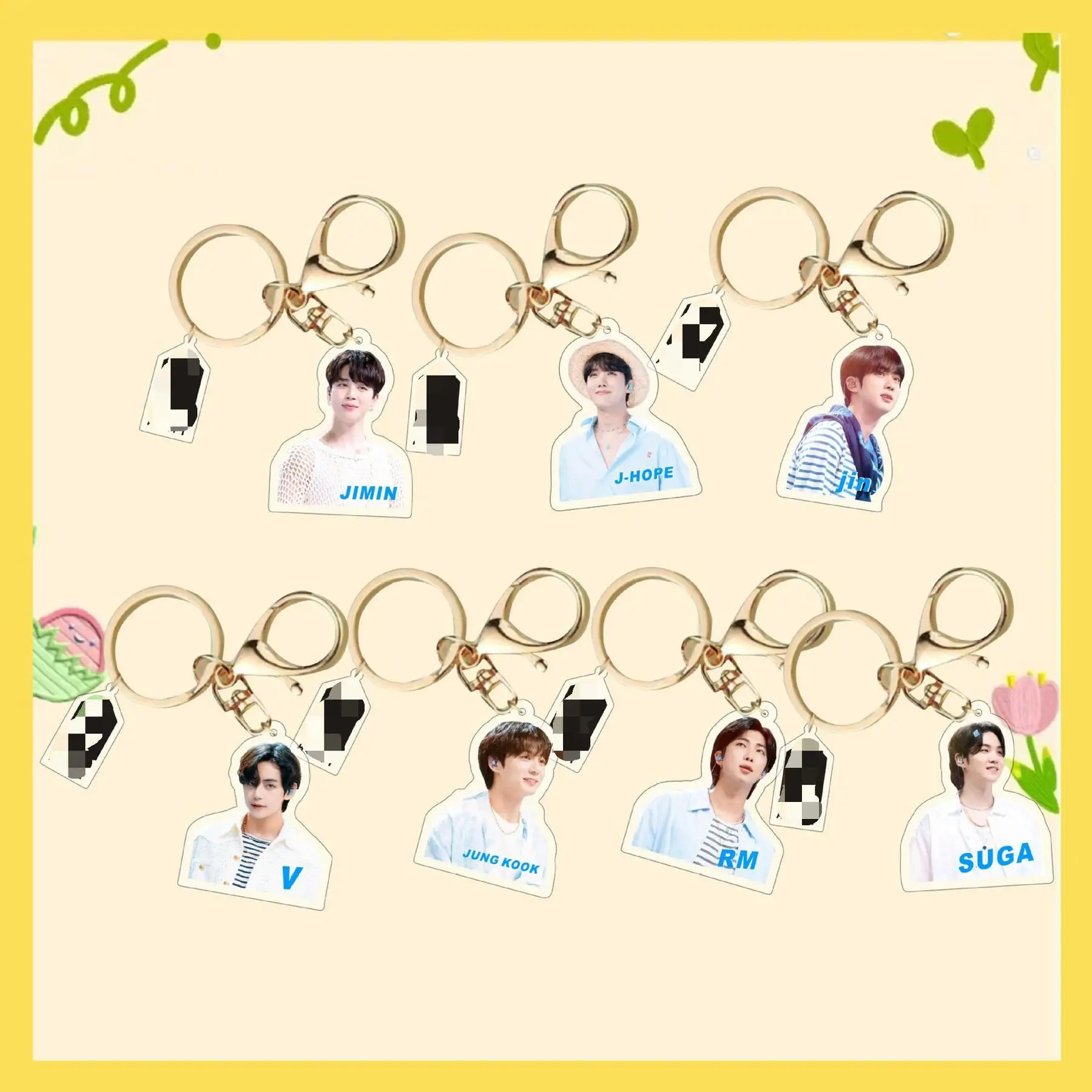 

KPOP bangtan boys New album Yet To Come New acrylic keychain pendant Bag decorations Fan gifts Cosplay JIMIN SUGA JIN JK V