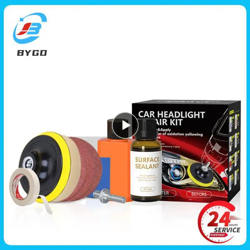 

Auto Detailing Liquid 30ml Practical Car Headlight Restoration Kit 1set Portable Car Headlight Repair Liquid Car Cleaning Tool