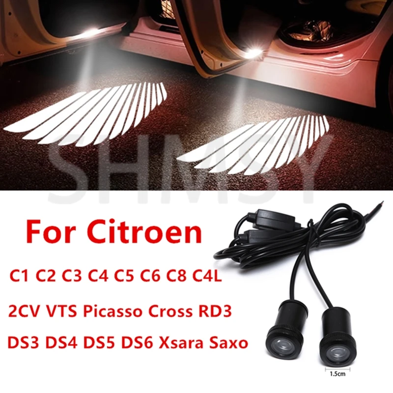 Фонарь для двери автомобиля Лампа проектора ангельские крылья Citroen C ELYSEE C2 C3 C4 GRAND