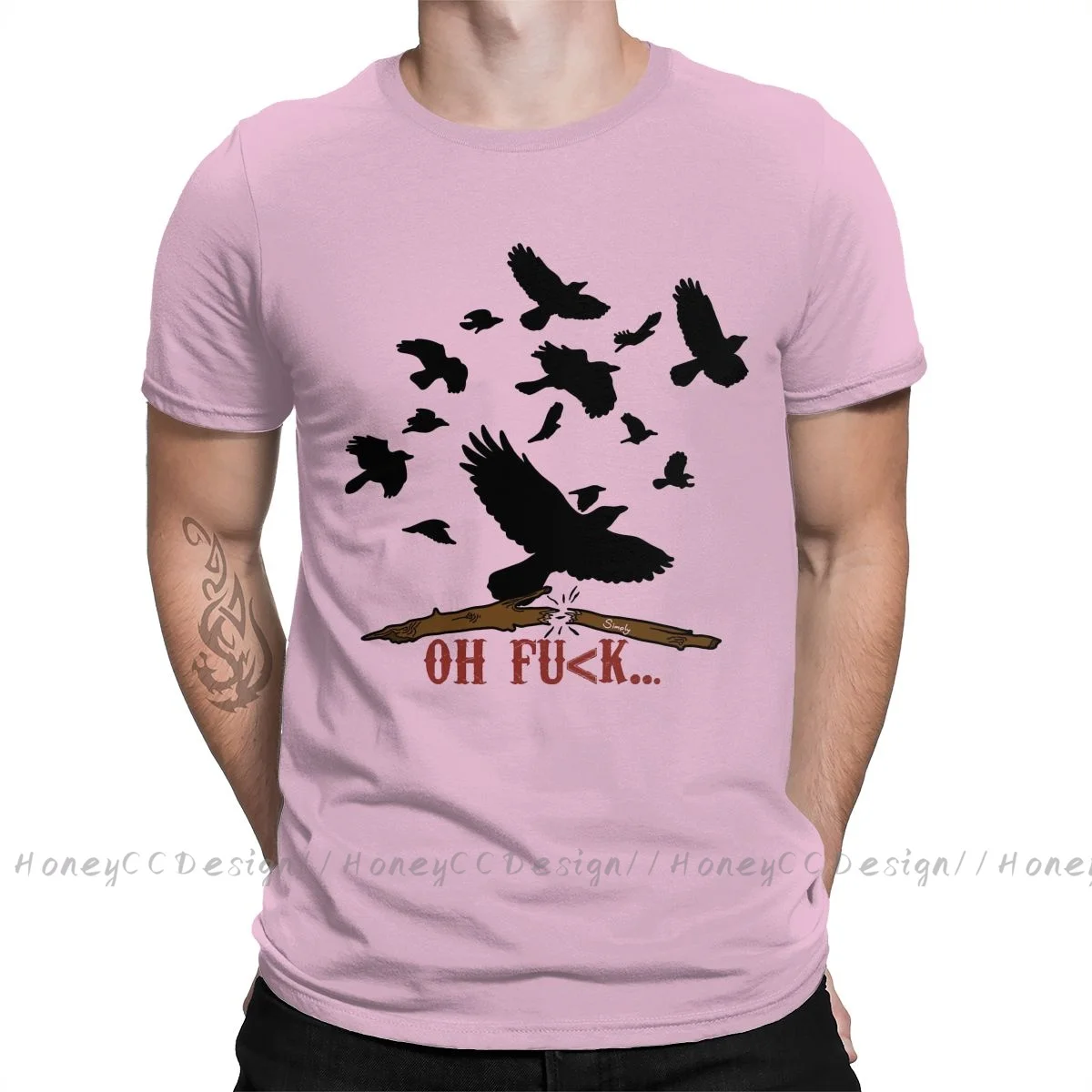 

Высококачественная Мужская черная футболка для охоты и дождя, футболка из чистого хлопка Oh Fu K, футболки в стиле Харадзюку