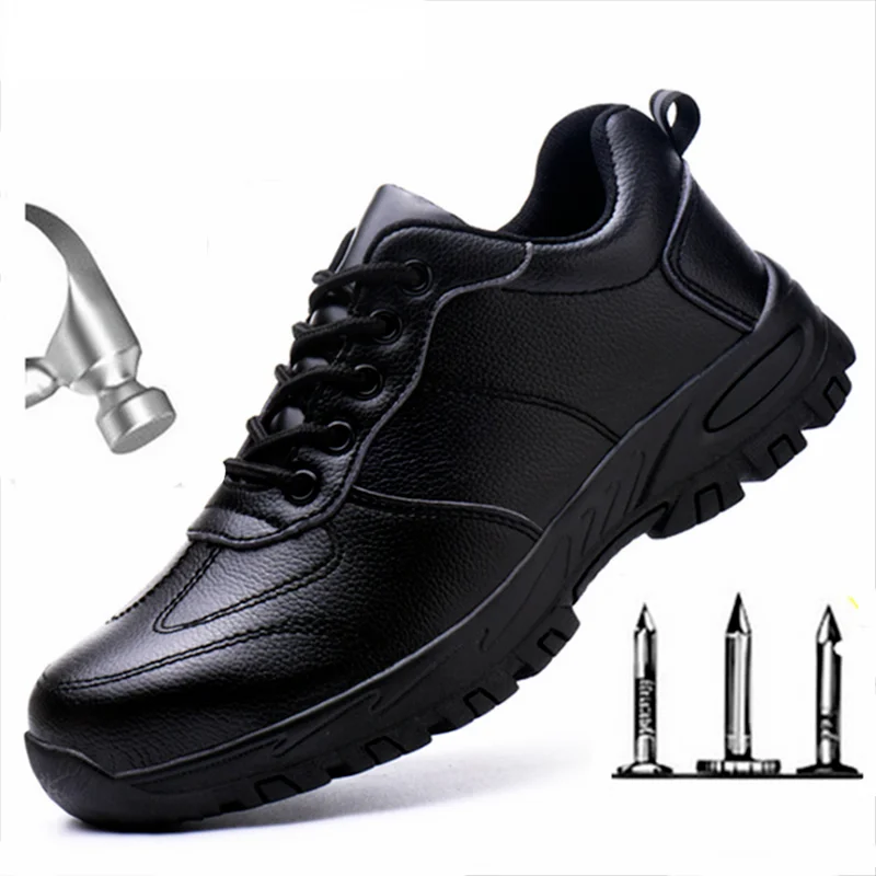 

New Men's Waterproof Steel Toe Cap Work Safety Shoes Men Boots Outdoor Anti-slip Puncture Proof Construction Indestructible Shoe