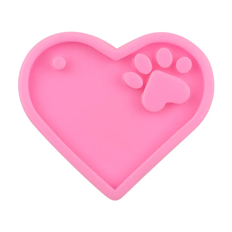 

Key Chain Pendant Crystal Epoxy Resin Molds Dog Tag Bone Shaped Keychain Casting Silicone Mould Jewelry Making Tools