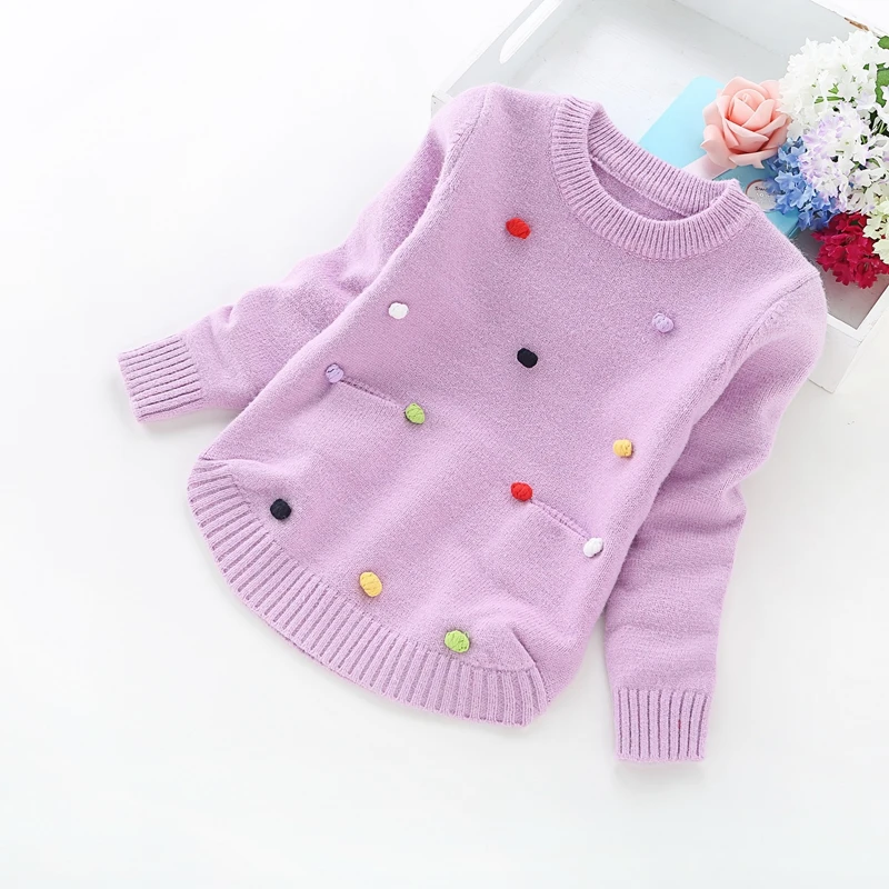 

2022 New Winter Children Sweaters 2-6years Girls' Sweaters 8017