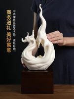 ceramic new chinese sculpture art decoration home living room curio shelves decorations