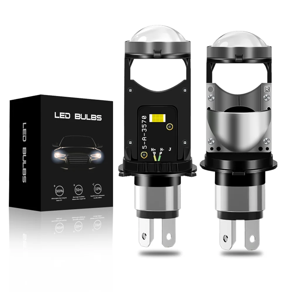 

LED H4 Motorcycle Car Headlight Bulb H4 9003 HB2 LED High/Low Beam Light Led Projector Lens Headlamp 12V 24V6000K