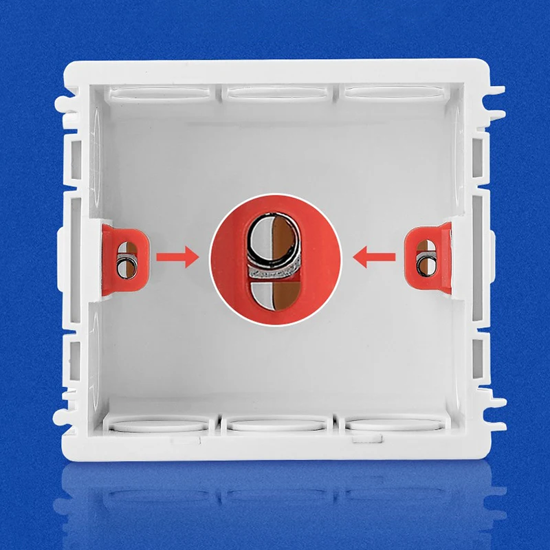 

New PVC Material Multi-color High-quality 86-Type Junction Box Wall Mount Cassette For Switch Socket Base 1pc