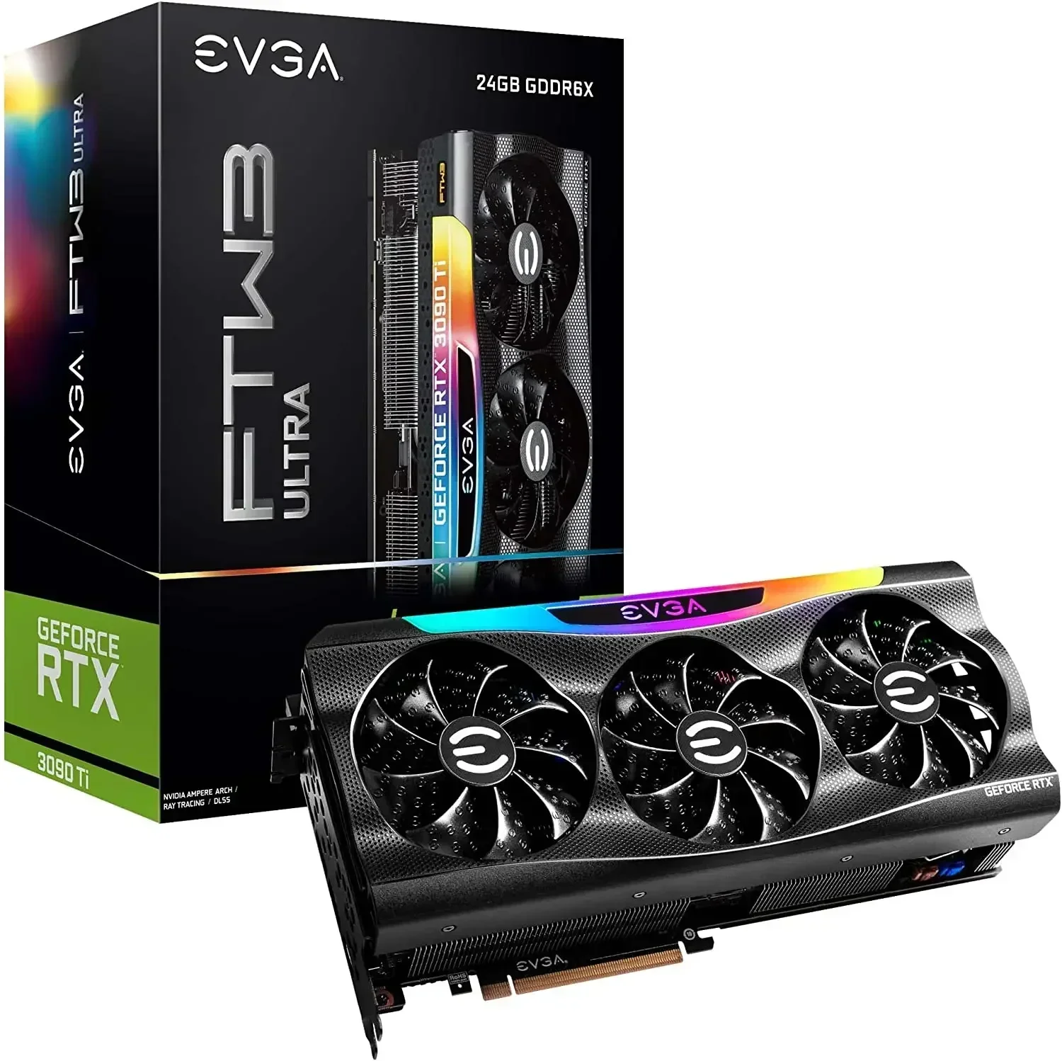 Летняя скидка 50% Φ для EVGA GeForce RTX 3090 Ti FTW3 Ultra Gaming 24G-P5-4985-KR 24 Гб GDDR6X