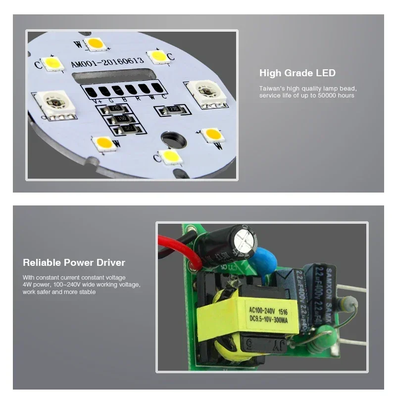 Miboxer FUT103 2 4G 4 Вт GU10 RGB + CCT светодиодный прожектор 110 В 220 переменного тока комнатная