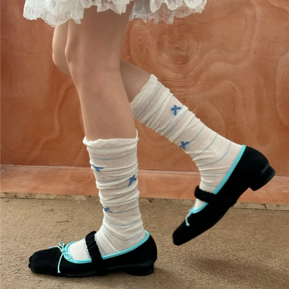 SP &amp CITY летние милые носки в балетном стиле для девочек женские кружевные ажурные