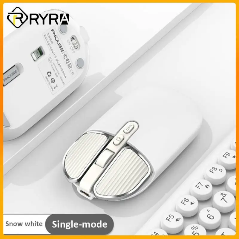 

Беспроводная мышь RYRA второго поколения, совместимая с Bluetooth, Двухрежимная Бесшумная Милая мышь для девушек для ноутбука, офиса, дома и заряд...