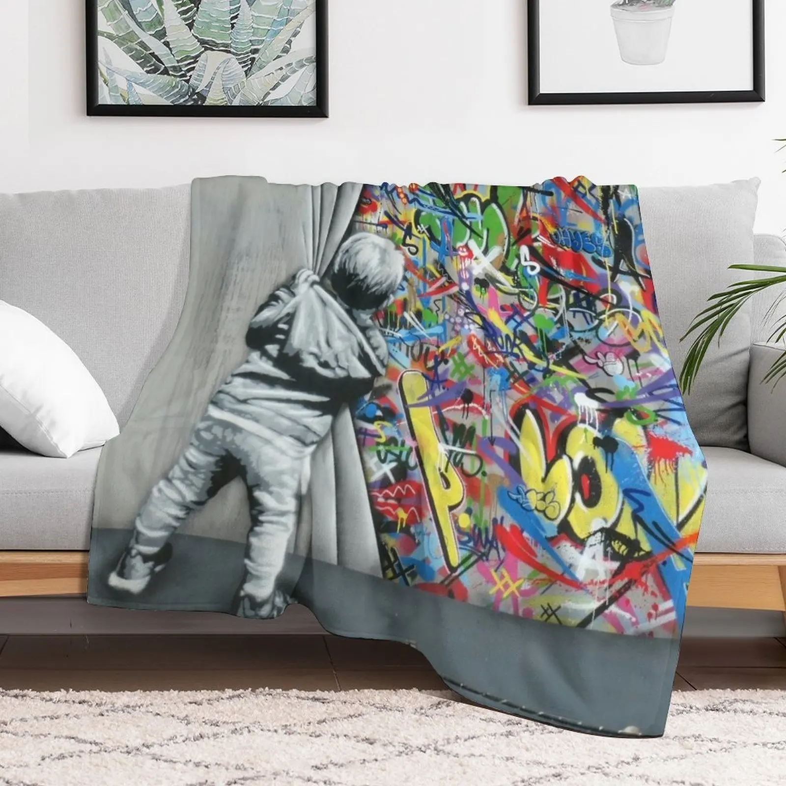 За шторкой — Martin Whatson (Wynwood Walls Edition) Одеяло Майами Мягкие большие лохматые одеяла