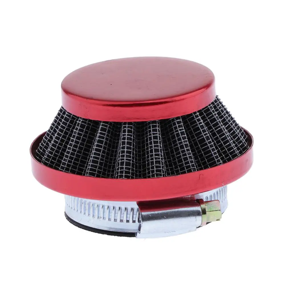 

2X 42MM MOTORCYCLE ATV INTAKE CARBURETOR AIR FILTER NEW Red