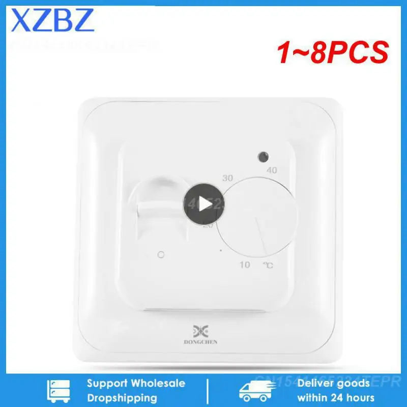 

1~8PCS Mechanical Room Thermostat Electric Floor Heating Thermostat Infrared Heater with External NTC Sensor Probe 16A 220VAC M5