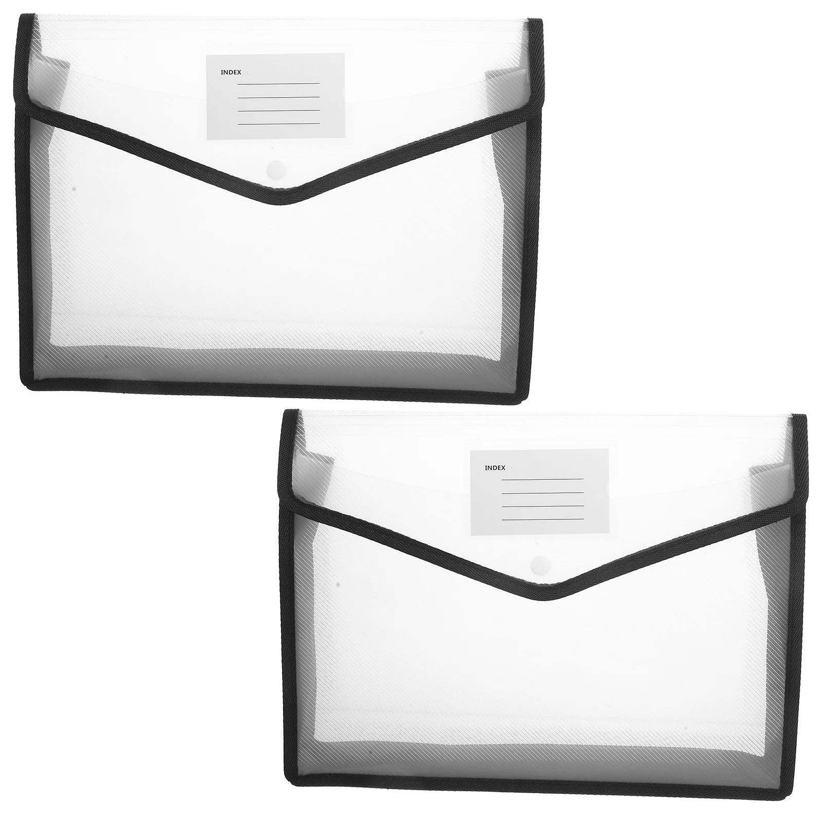 

2 Pcs File Bags Buckle Wallet Billfolds Men A4 Plastic Wallets Organizer Folder Portable Buckled Pouch